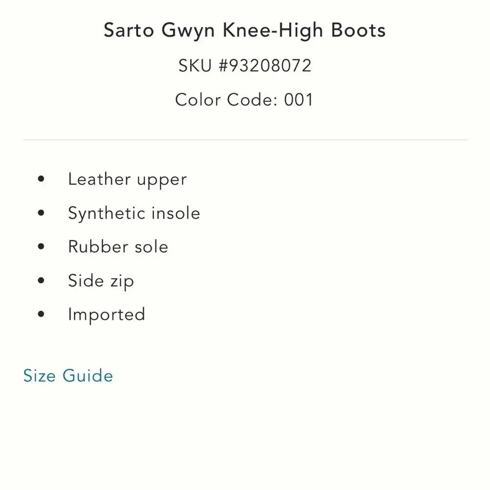 Anthropology Sarto Gwyn Knee-High Leather Boots
